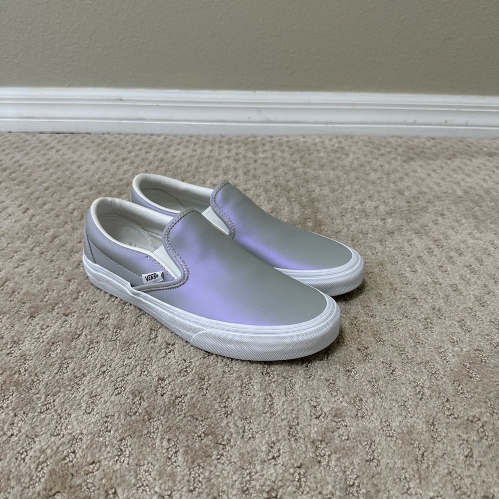 Beautiful Vans slip on shoes, women size 8.5/men size 7